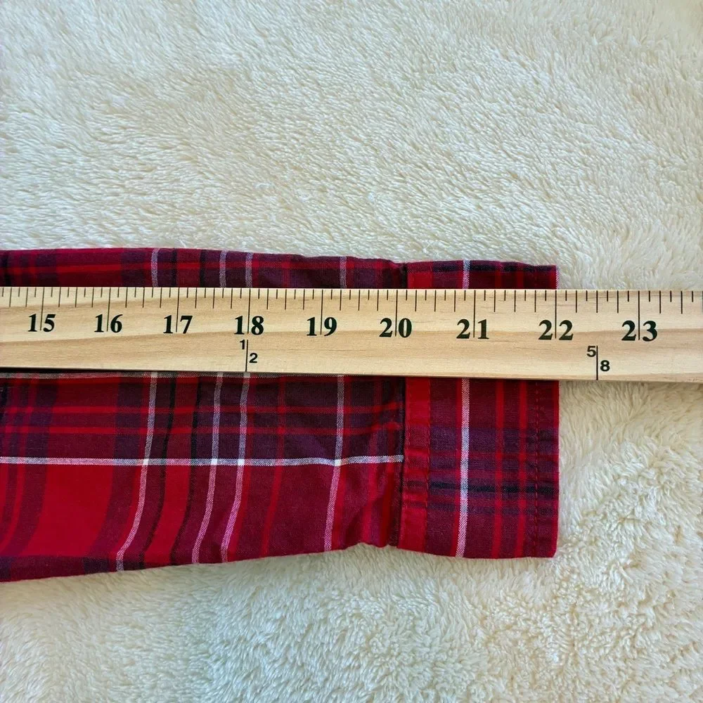 The Children’s Place Boys Red Plaid Buttoned Boy’s Shirt Size 14 XL Long Sleeve